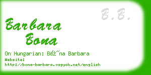 barbara bona business card